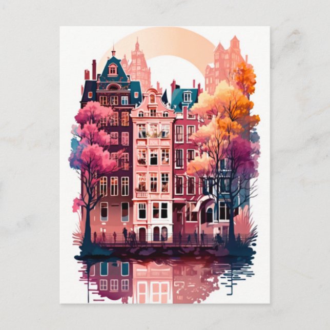 Cartes Pour Fêtes Annuelles Amsterdam (Devant)
