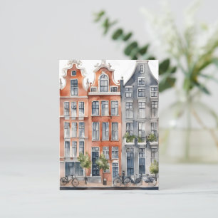 Cartes Pour Fêtes Annuelles Amsterdam aquarelle