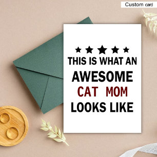 Cartes Pour Fêtes Annuelles Amusant Chat Awesome Maman / Amoureux des chats te