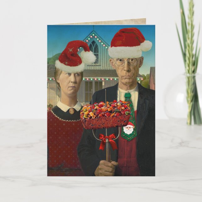 Cartes Pour Fêtes Annuelles Amusant conseil sur les fruitcake de Noël gothique (Devant)