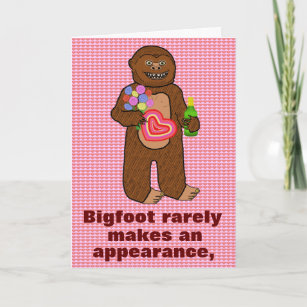 Cartes Pour Fêtes Annuelles Amusant Humour d'anniversaire de Bigfoot