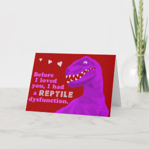 Cartes Pour Fêtes Annuelles Amusant Jeu de Raptor Dinosaur de la Saint Valenti