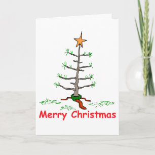 Cartes Pour Fêtes Annuelles Amusant Joyeux Noël Monde des arbres les plus tris