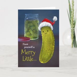 Cartes Pour Fêtes Annuelles Amusant Joyeux Noël Petit Père Noël Pickle