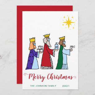 Cartes Pour Fêtes Annuelles Amusant Joyeux Noël Trois Rois Salutation