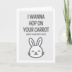 Cartes Pour Fêtes Annuelles Amusant lapin de Pâques pour femme mariée