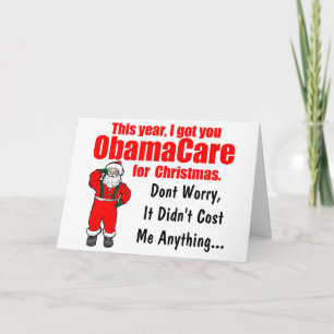 Cartes Pour Fêtes Annuelles Amusant Noël ObamaCare