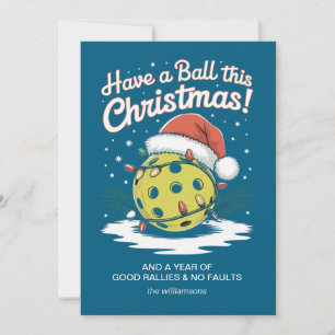 Cartes Pour Fêtes Annuelles Amusant Pickleball lumières de Noël Votre salutati