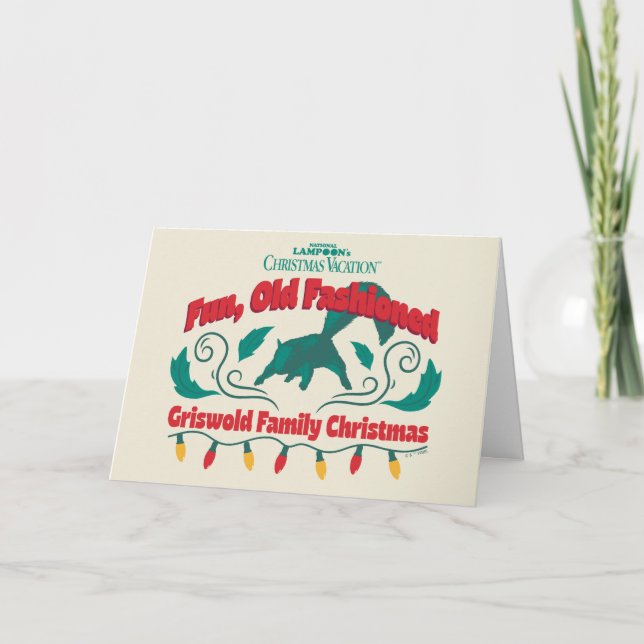 Cartes Pour Fêtes Annuelles Amusant, vieux style Griswold Noël de famille (Devant)