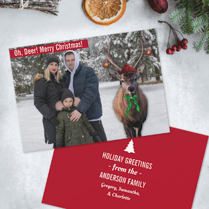 Cartes Pour Fêtes Annuelles Amusant votre photo de Noël avec une photo personn