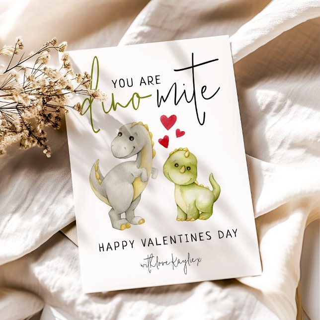 Cartes Pour Fêtes Annuelles Amusant Vous Êtes Dino-Mite | Saint Valentin (Créateur téléchargé)