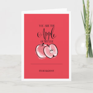 Cartes Pour Fêtes Annuelles Amusante Pun de fruits Apple Valentine Card