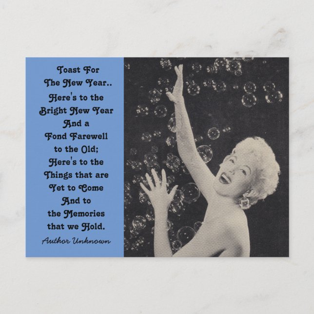 Cartes Pour Fêtes Annuelles Amusants Fun New Year's Toast Party Girl champagne (Devant)