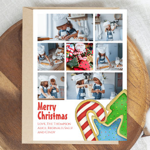 Cartes Pour Fêtes Annuelles Amusants Joyeux Noël mignon Photo Collage