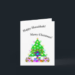 Cartes Pour Fêtes Annuelles Amusement de vacances interconfessionnel<br><div class="desc">Cadeaux de Noël et ornements de Chanukah menorah pour les familles interconfessionnelles qui sont juives et chrétiennes célébrant les deux fêtes cette saison.</div>