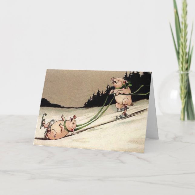 CARTES POUR FÊTES ANNUELLES AMUSEMENT D'HIVER (Devant)