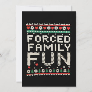 Cartes Pour Fêtes Annuelles Amusement familial forcé sarcasme Noël démodé