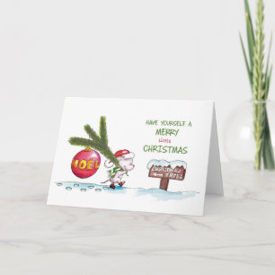 Cartes Pour Fêtes Annuelles Amusez-vous un Joyeux petit Noël - Main dessinée