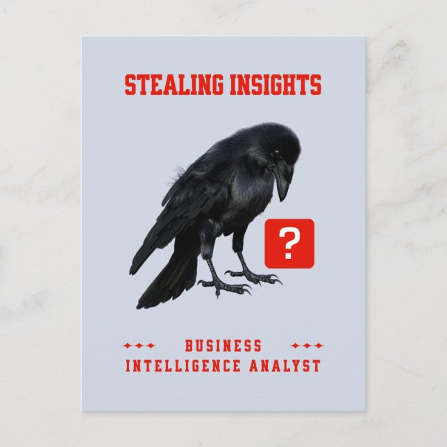 Cartes Pour Fêtes Annuelles Analyste en intelligence d'affaires Crow (Devant)