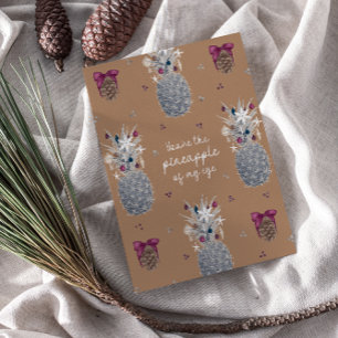 Cartes Pour Fêtes Annuelles Ananas de mes Yeux, Sucre Prune Plat