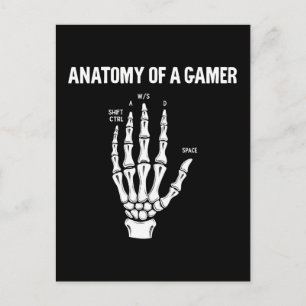 Cartes Pour Fêtes Annuelles Anatomie D'Une Main De Squelette De Gamer