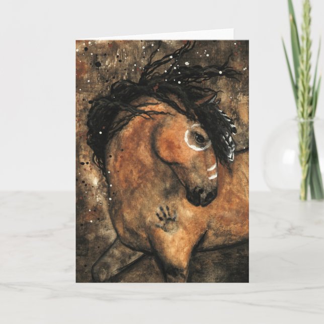 Cartes Pour Fêtes Annuelles Ancêtres primitifs Majestic Pony (Devant)