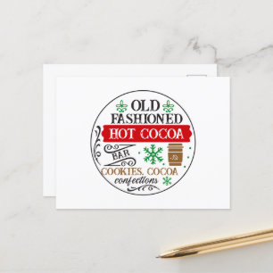 Cartes Pour Fêtes Annuelles Ancien bar à cacao chaud Noël