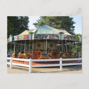 Cartes Pour Fêtes Annuelles Ancien Carrousel Joyeux Parcours