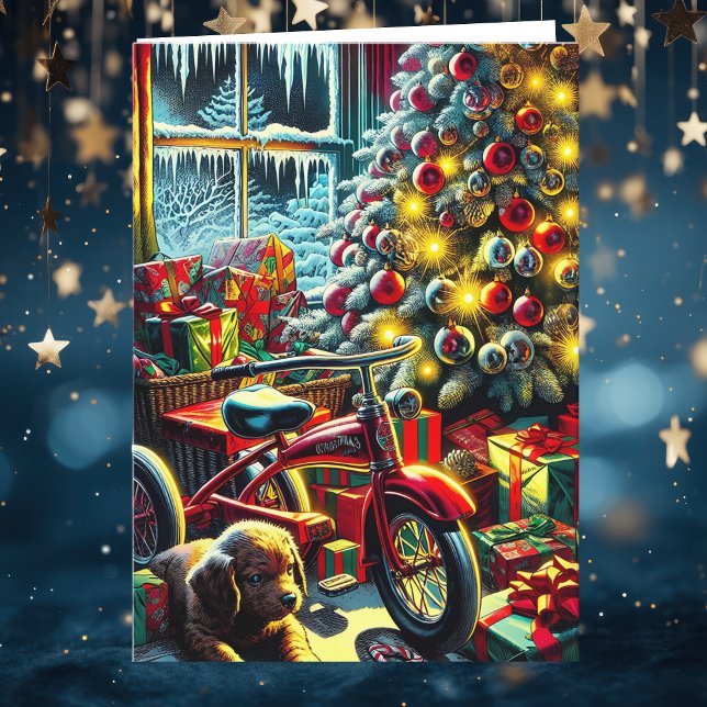 Cartes Pour Fêtes Annuelles Ancien matin de Noël Nostalgique (Créateur téléchargé)