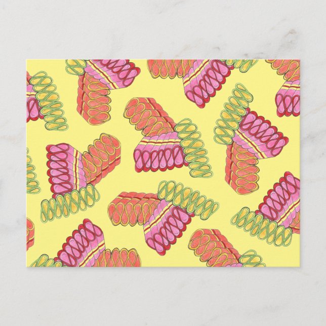 Cartes Pour Fêtes Annuelles Ancien ruban bonbon Noël Sweet Shop (Devant)