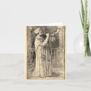 Cartes Pour Fêtes Annuelles Ancien Sonneur de Shofar Nouvel An Juif Rosh Hasha