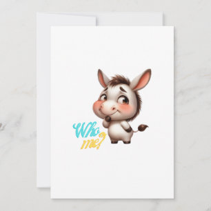 Cartes Pour Fêtes Annuelles Âne adorable pour Noël 2024 - Cadeau parfait