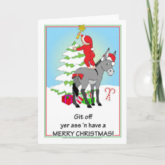 Cartes Pour Fêtes Annuelles Âne de Noël