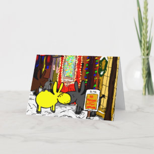 Cartes Pour Fêtes Annuelles ânes dans la neige en Concord