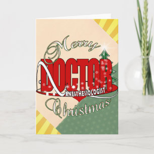 CARTES POUR FÊTES ANNUELLES ANESTHESIOLOGUE DE NOËL