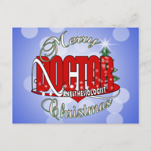 CARTES POUR FÊTES ANNUELLES ANESTHESIOLOGUE DE NOËL