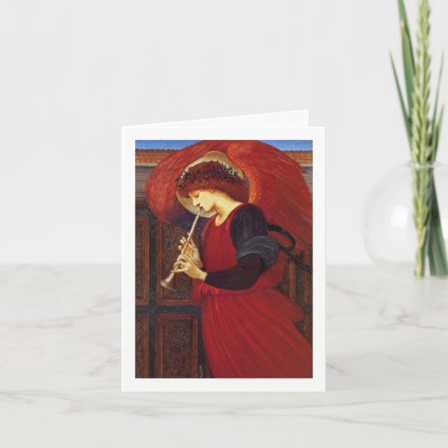 Cartes Pour Fêtes Annuelles Ange avec trompette, Burne Jones (Devant)
