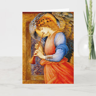 Cartes Pour Fêtes Annuelles Ange avec une trompette