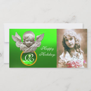 Cartes Pour Fêtes Annuelles ANGE DE LA RENAISSANCE FLORENTINE Monogramme Pierr