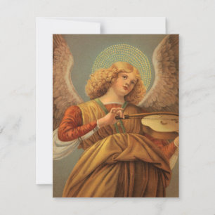 Cartes Pour Fêtes Annuelles Ange de la Renaissance jouant du violon Melozzo da