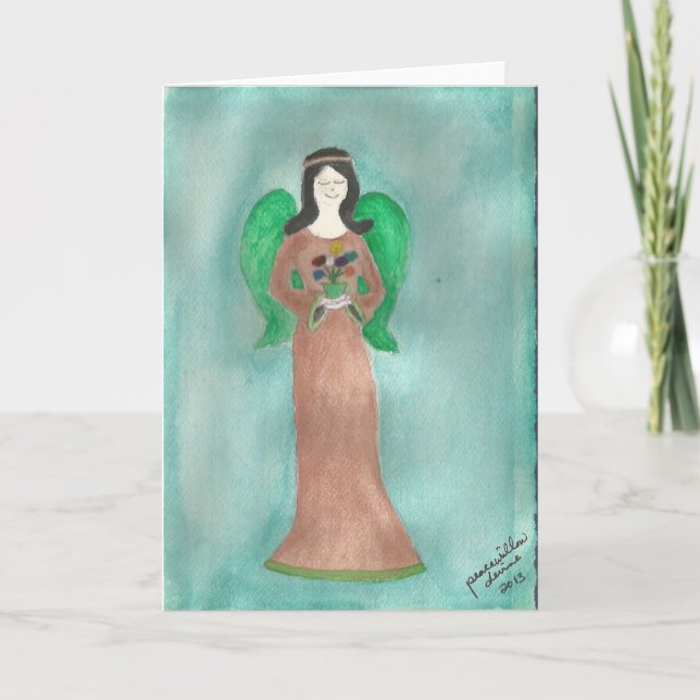 Cartes Pour Fêtes Annuelles ange de la terre… par le peacewillow (Devant)