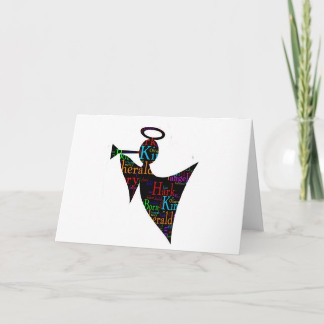 Cartes Pour Fêtes Annuelles Ange de Noël (Devant)