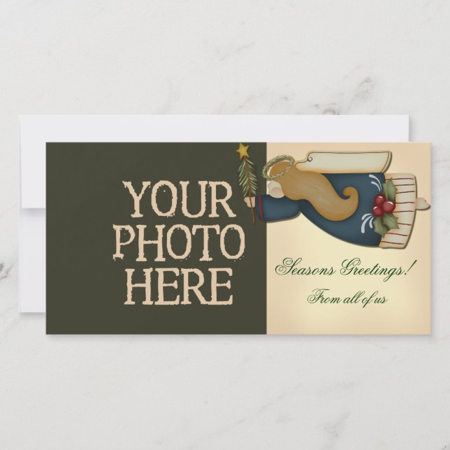 Cartes Pour Fêtes Annuelles Ange de Noël (Devant)