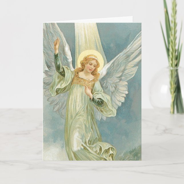 Cartes Pour Fêtes Annuelles Ange de Noël (Devant)