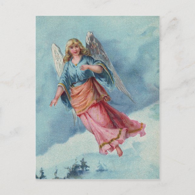 Cartes Pour Fêtes Annuelles Ange de Noël (Devant)