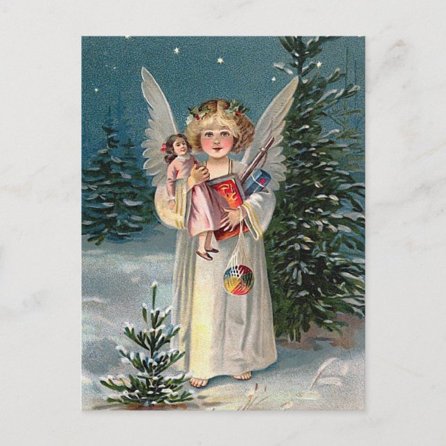 Cartes Pour Fêtes Annuelles "Ange de Noël " (Devant)