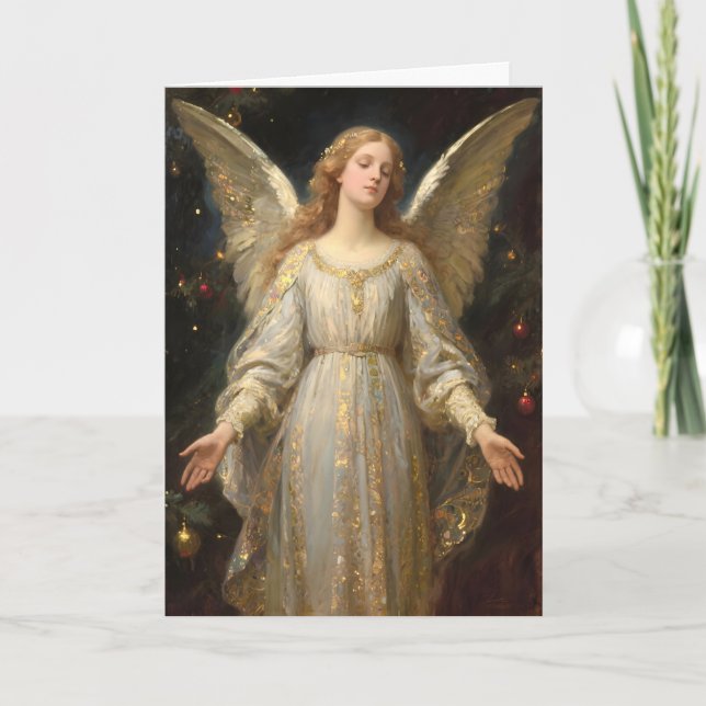 Cartes Pour Fêtes Annuelles Ange de Noël (Devant)