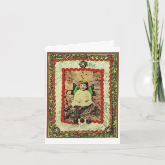 Cartes Pour Fêtes Annuelles Ange de Noël (Devant)