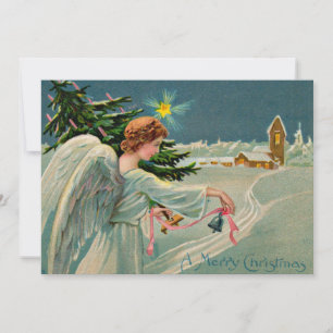 Cartes Pour Fêtes Annuelles ange de Noël 1908 Joyeux Noël