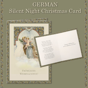 Cartes Pour Fêtes Annuelles Ange de Noël allemand Jésus Nuit silencieuse